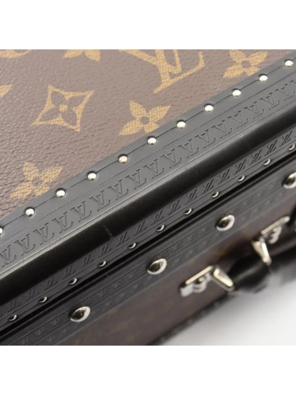 Louis Vuitton Suitcase Alzer 60 Monogram Macassar Canvas Leather Travel Bag